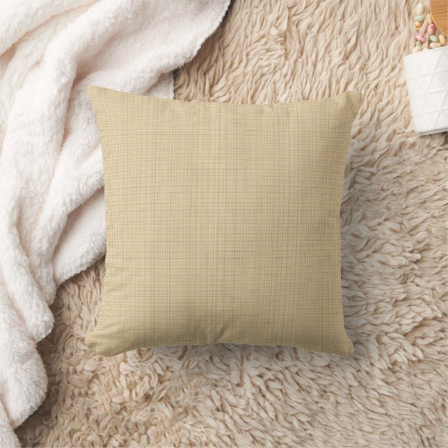 Wheat Beige Weave Throw Pillow (Blanket)