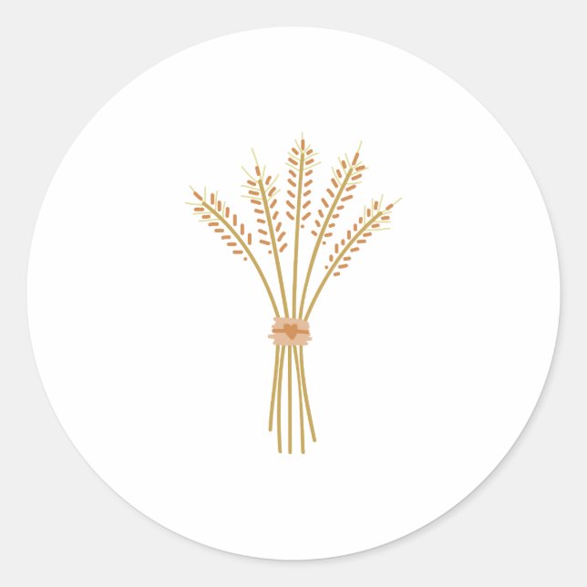 Wheat Bundle Classic Round Sticker (Front)