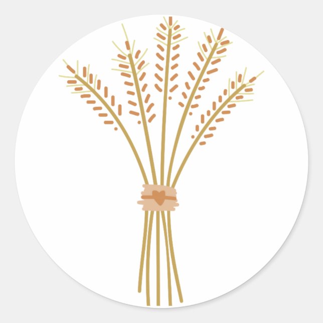 Wheat Bundle Classic Round Sticker (Front)