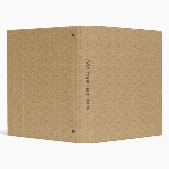 Wheat Coloured Fractal Template 1" Binder (Background)