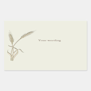 Wheat country wedding single grass sticker