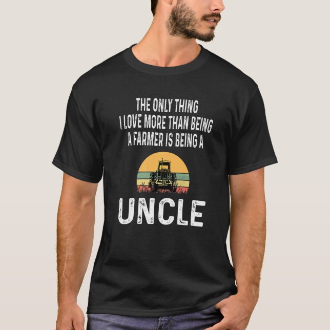 Wheat Farmer Grain Farming Tractor  Retro Sunset T-Shirt (Front)