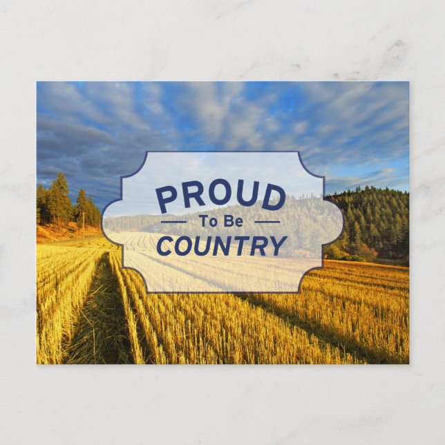 Wheat Field After Harvest Postcard (Front)