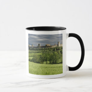 Wheat field and distant Monteriggioni, in the Mug
