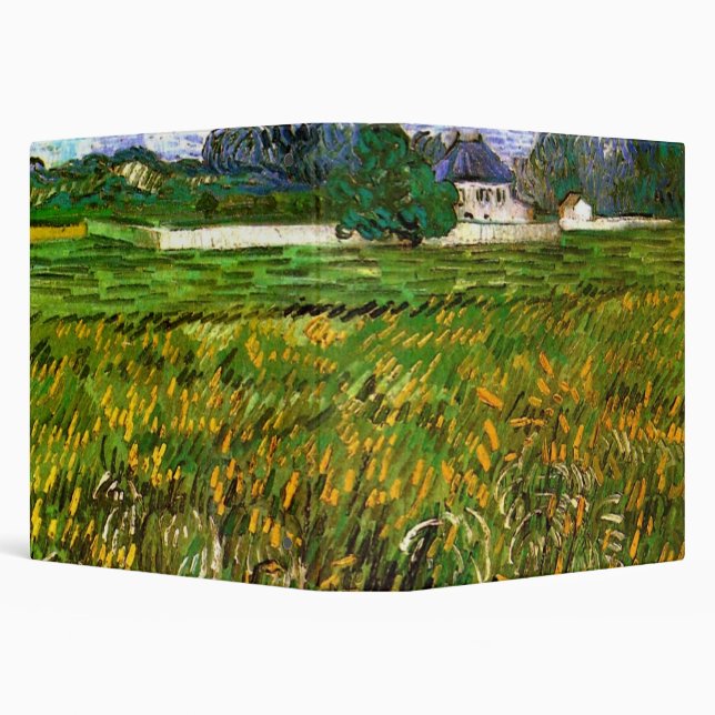 Wheat Field at Auvers by Vincent van Gogh Binder (Background)
