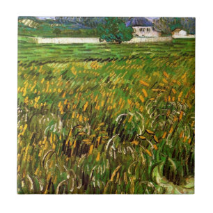 Wheat Field at Auvers by Vincent van Gogh Tile