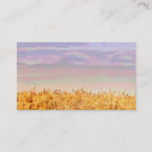 wheat field business card template double sided