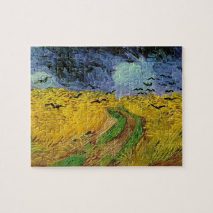 Wheat Field Crows Van Gogh Painting Art Vintage Jigsaw Puzzle