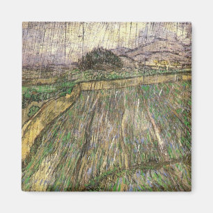 Wheat Field in Rain (F650) Van Gogh Fine Art Magnet