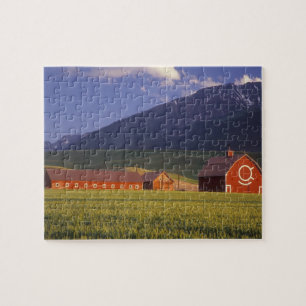 Wheat field in the Wallowa Valley, Just outside Jigsaw Puzzle