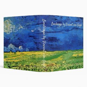 Wheat Field Under Clouded Sky by Vincent van Gogh Binder
