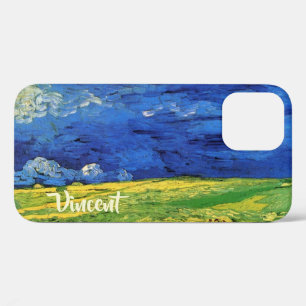 Wheat Field Under Clouded Sky by Vincent van Gogh iPhone 12 Case