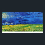 Wheat Field Under Clouded Sky by Vincent van Gogh Poster<br><div class="desc">This painting titled, Wheat Field Under Clouded Sky is made by the famous artist, Vincent van Gogh. About Vincent van Gogh Vincent van Gogh saw colour as the chief symbol of expression. There is a reason his art connects with the viewers, because van Gogh was determined to give happiness by...</div>