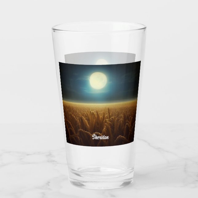 Wheat Field under Moonlight Glass (Back)