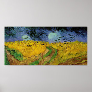 Wheat Field Under Threatening Skies Poster