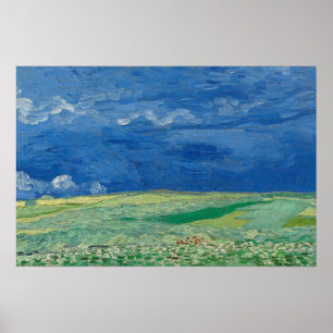 Wheat Field Under Thunderclouds Poster