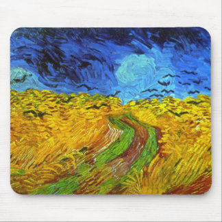Wheat Field with Crows Van Gogh Fine Art Mouse Pad