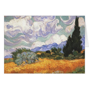 Wheat Field with Cypresses
