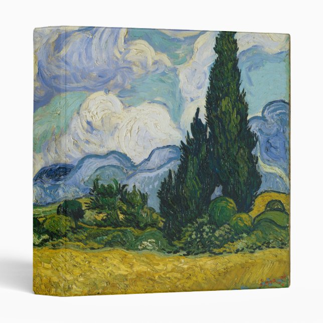 Wheat Field with Cypresses by Vincent van Gogh Binder (Front/Spine)
