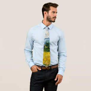 Wheat Field with Cypresses by Vincent Van Gogh Tie