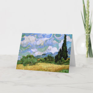 Wheat Field with Cypresses (F717)Van Gogh Fine Art Card