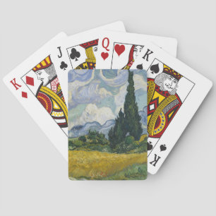 Wheat Field with Cypresses, Oil Painting, Van Gogh Playing Cards