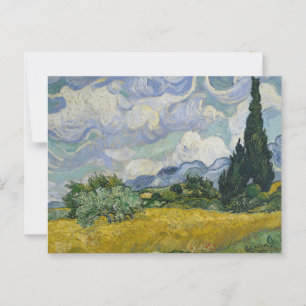 Wheat Field with Cypresses: Postcard