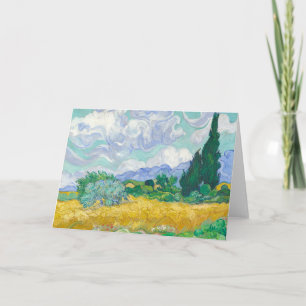 Wheat Field with Cypresses   Vincent van Gogh Card