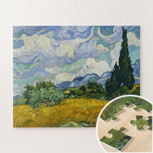 Wheat Field with Cypresses, Vincent van Gogh  Jigsaw Puzzle