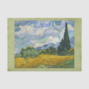 Wheat Field with Cypresses, Vincent van Gogh Tissue Paper