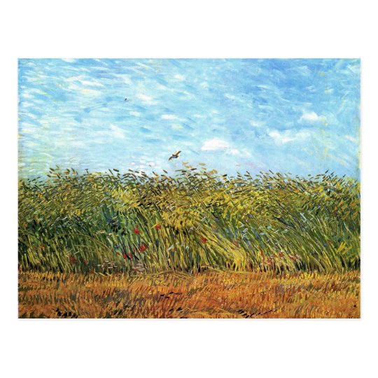 Wheat Field with Lark, Van Gogh Fine Art Postcard