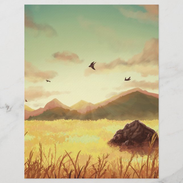 Wheat fields at sunrise letterhead (Front)