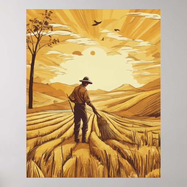 wheat harvested season poster (Front)