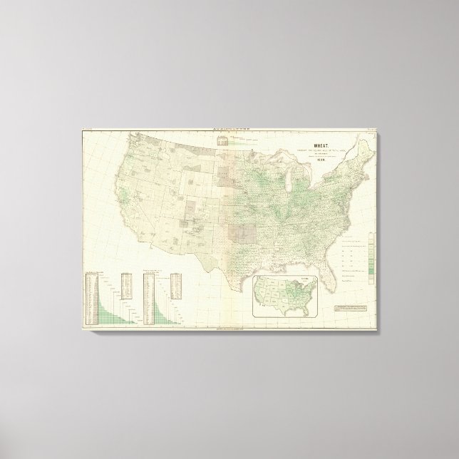 Wheat per sq mile canvas print (Front)
