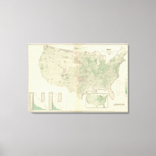 Wheat per sq mile canvas print