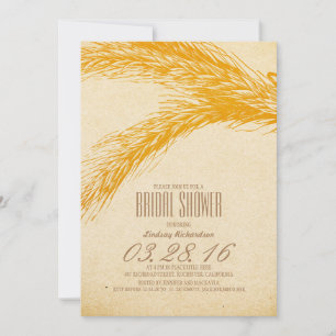 Wheat Rustic BRIDAL SHOWER Invitations