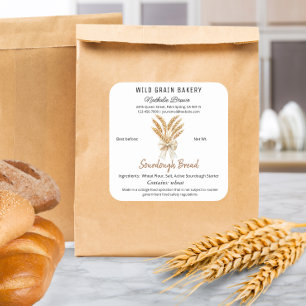 Wheat Sourdough Bread Cottage Law Food Square Sticker
