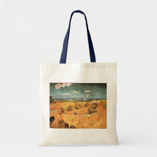 Wheat Stacks with Reaper by Vincent van Gogh Tote Bag