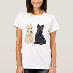 Wheaten and Black Scottish Terriers T-Shirt