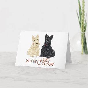Wheaten & Black Scotties Mother's Day Card