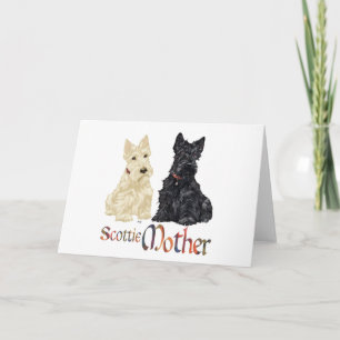 Wheaten & Black Scotties Mother's Day Card