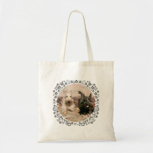 Wheaten & Black Scotties Running Tote Bag