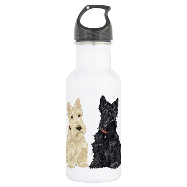Wheaten & Black Scottish Terriers 532 Ml Water Bottle (Front)
