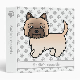 Wheaten Cairn Terrier Cute Cartoon Dog & Text Binder