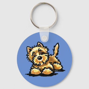 Wheaten Cairn Terrier Keychain
