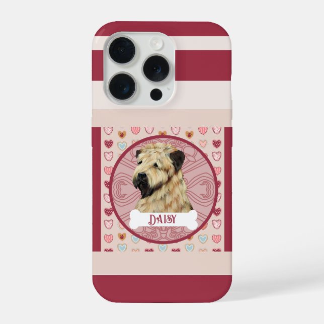 Wheaten + name Valentine Heart iPhone 11 Pro Case  (Back)