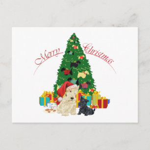 Wheaten Scottie and Pup Holiday Postcard