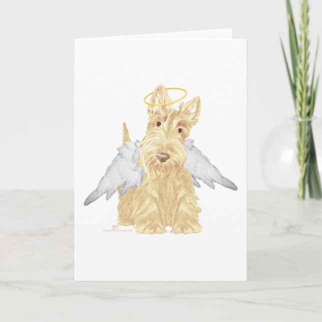 Wheaten Scottie Angel Card (Front)