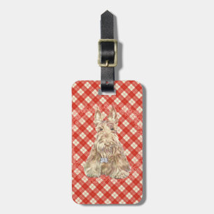 Wheaten Scottie Tartan Luggage Tag