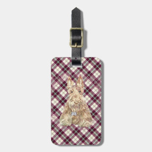 Wheaten Scottie Tartan Luggage Tag